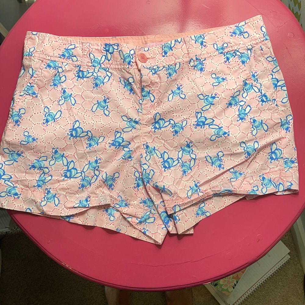 Lilly Pulitzer Bumble Bee Cotton Shorts (Size 14)